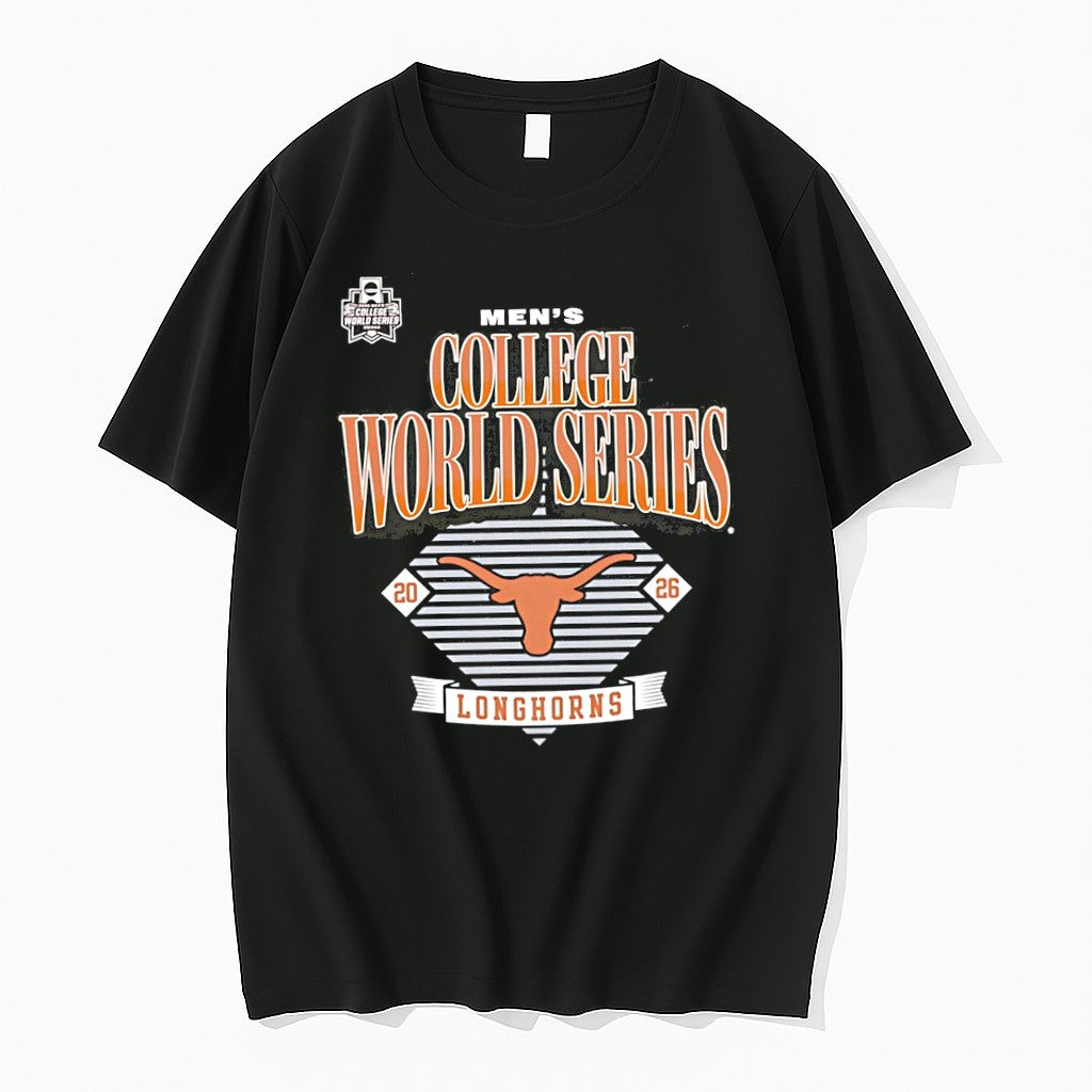 Original Texas Longhorns Baseball Mens College World Series Ncaa 2026 Tshirts Unisex