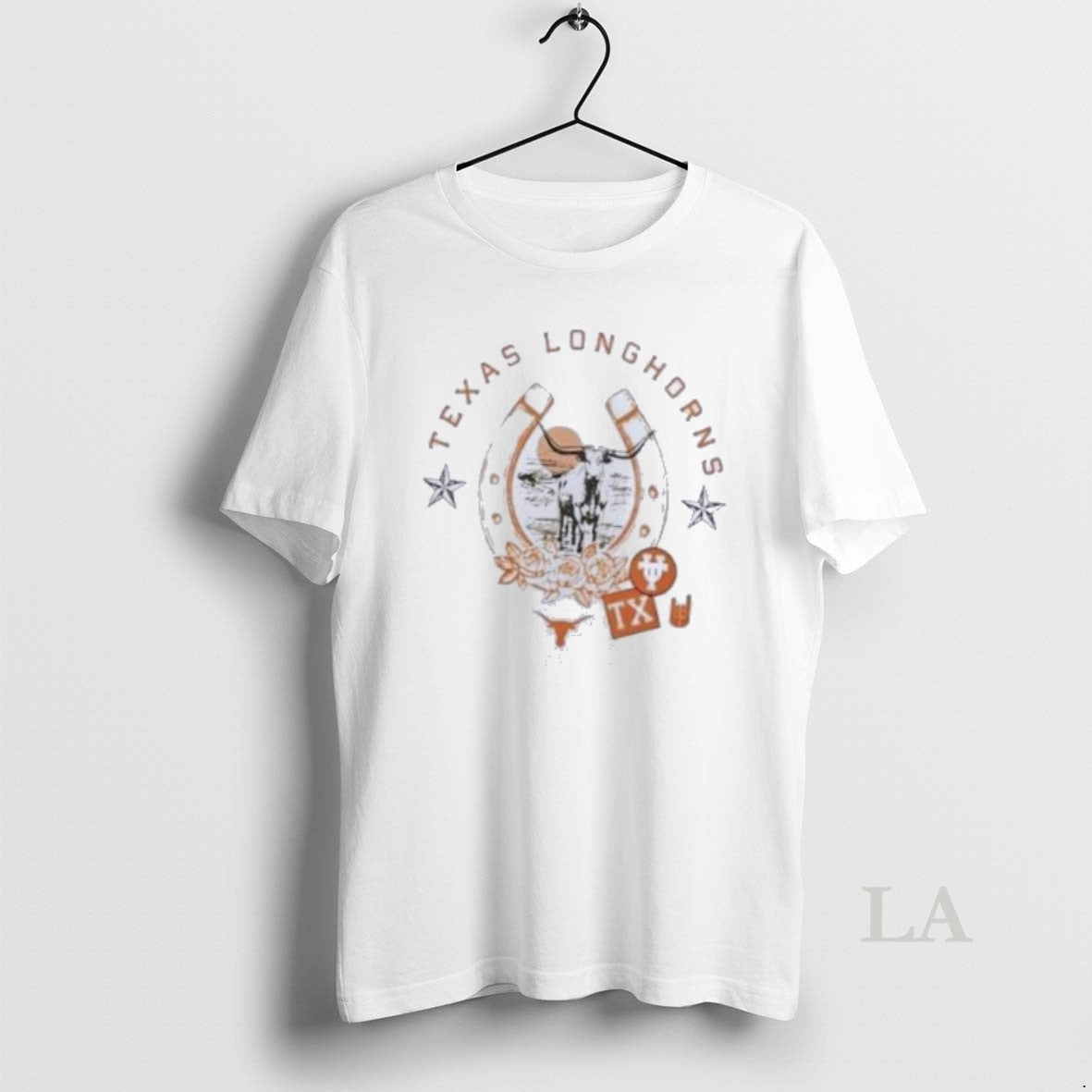 Original Texas Longhorns Bevo In Horseshoe African Buffalo