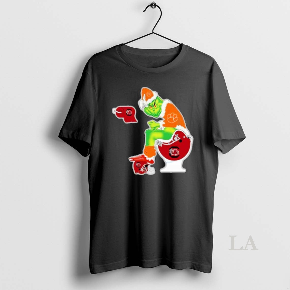 Original The Grinch Clemson Tigers Sitting On Toilet South Carolina Gamecocks Xmas Holiday Christmas