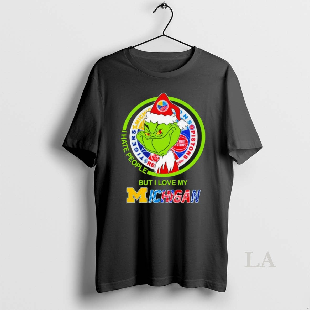 Original The Grinch I Hate People But I Love My Michigan Logo