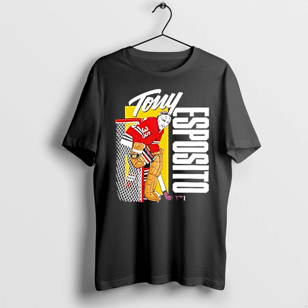 Original Tony Esposito Chicago Highlight Hockey Tshirts Jpg Unisex
