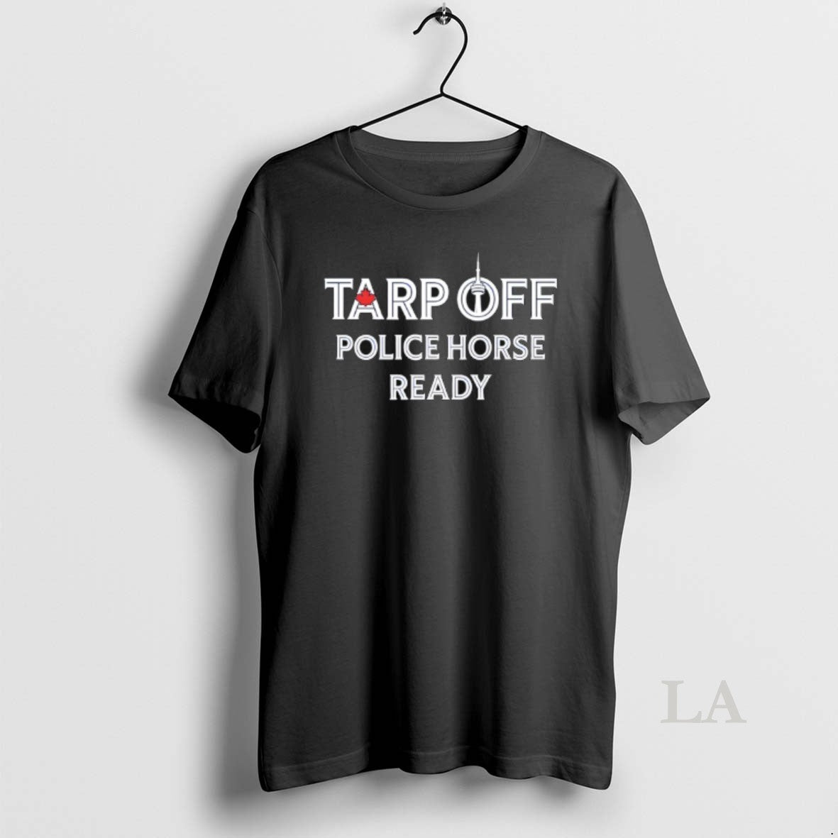 Original Toronto Raptors Tarp Off Police Horse Ready
