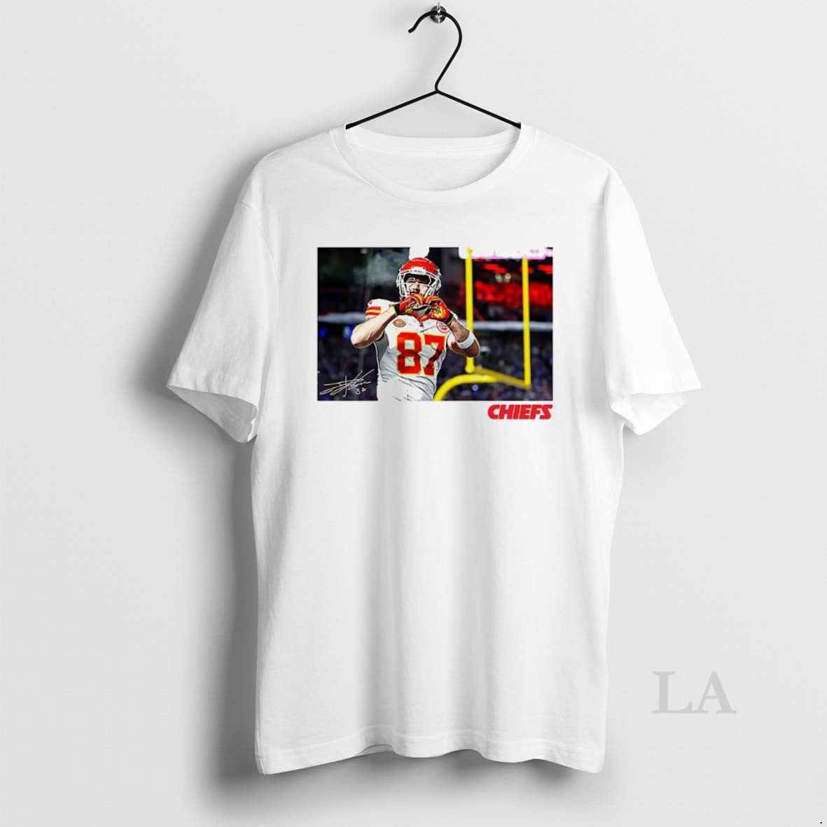 Original Travis Kelce Kansas City Chiefs Football Heart Signature