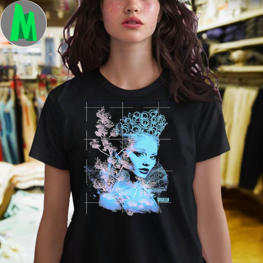 Original Wicked For Good Glinda Striking Portrait Shirt Unisex