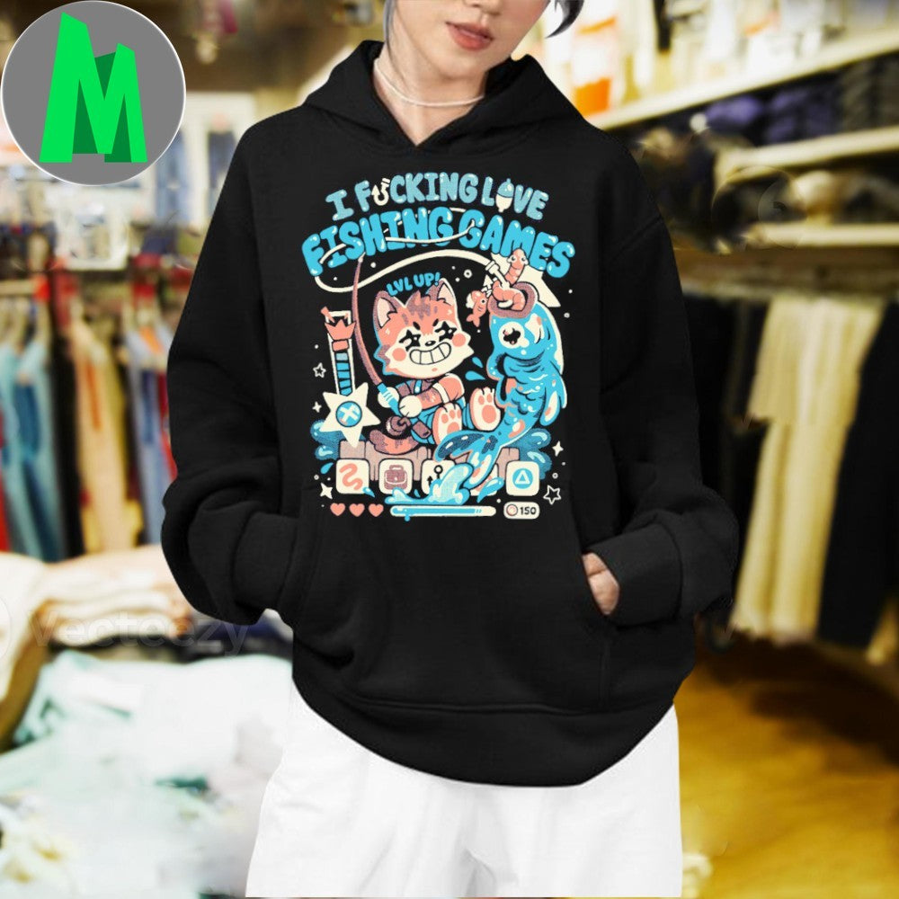 Original XP Splash I Fucking Love Fishing Games Shirt Unisex