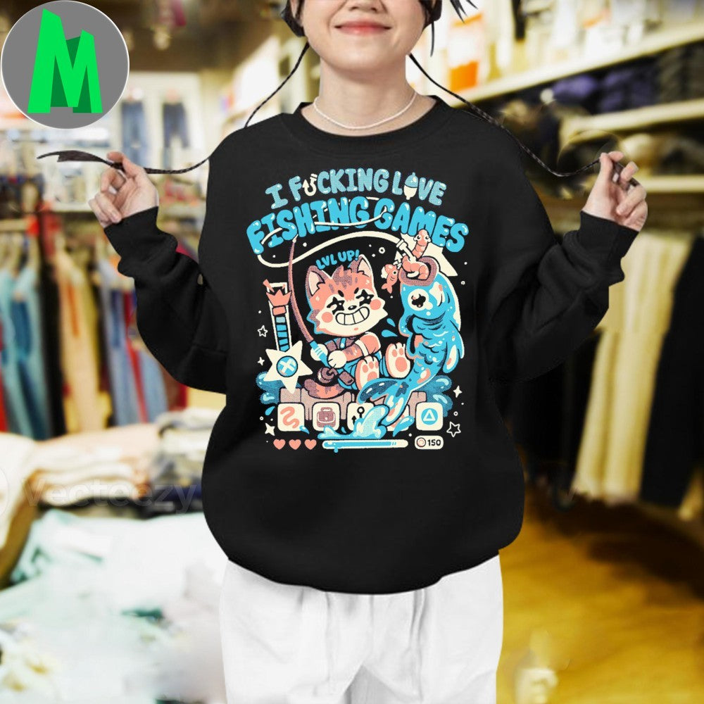 Original XP Splash I Fucking Love Fishing Games Shirt Unisex