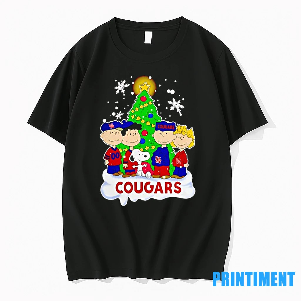 Peanuts Characters Houston Cougars Christmas Tshirts Sweater