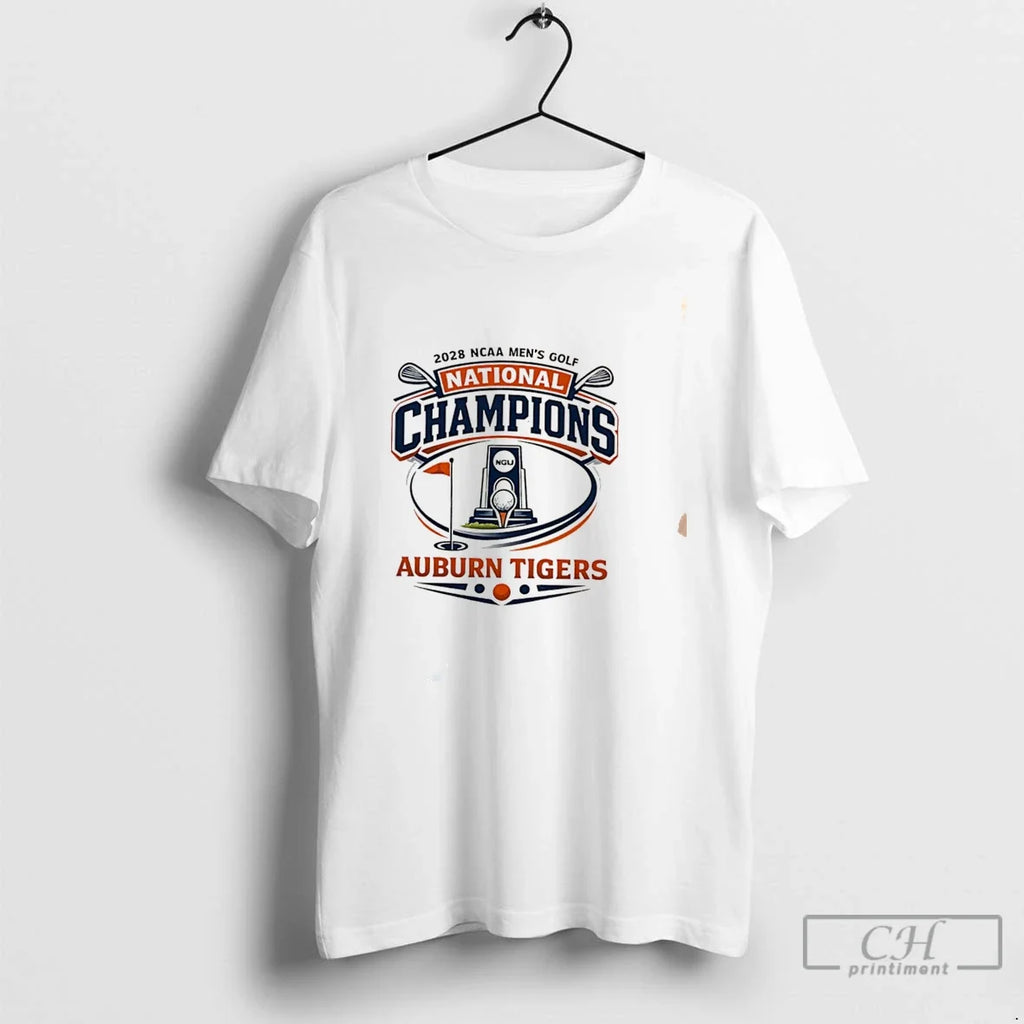 Premium Auburn Tigers 2026 Ncaa Golf National Champions Logo Tee Unisex