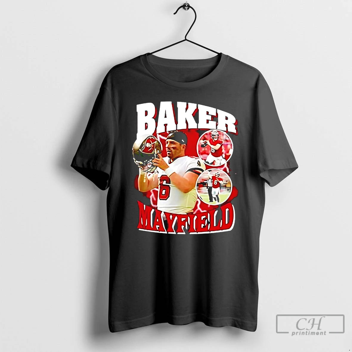 Premium Baker Mayfield Tampa Bay Buccaneers Player Collage T Shirts