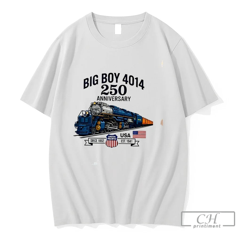 Premium Big Boy 4014 Train 250th Anniversary Patriotic American Locomotive Tee Unisex