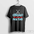 Premium Chicago Puck Yea State Flag Hockey T Shirts