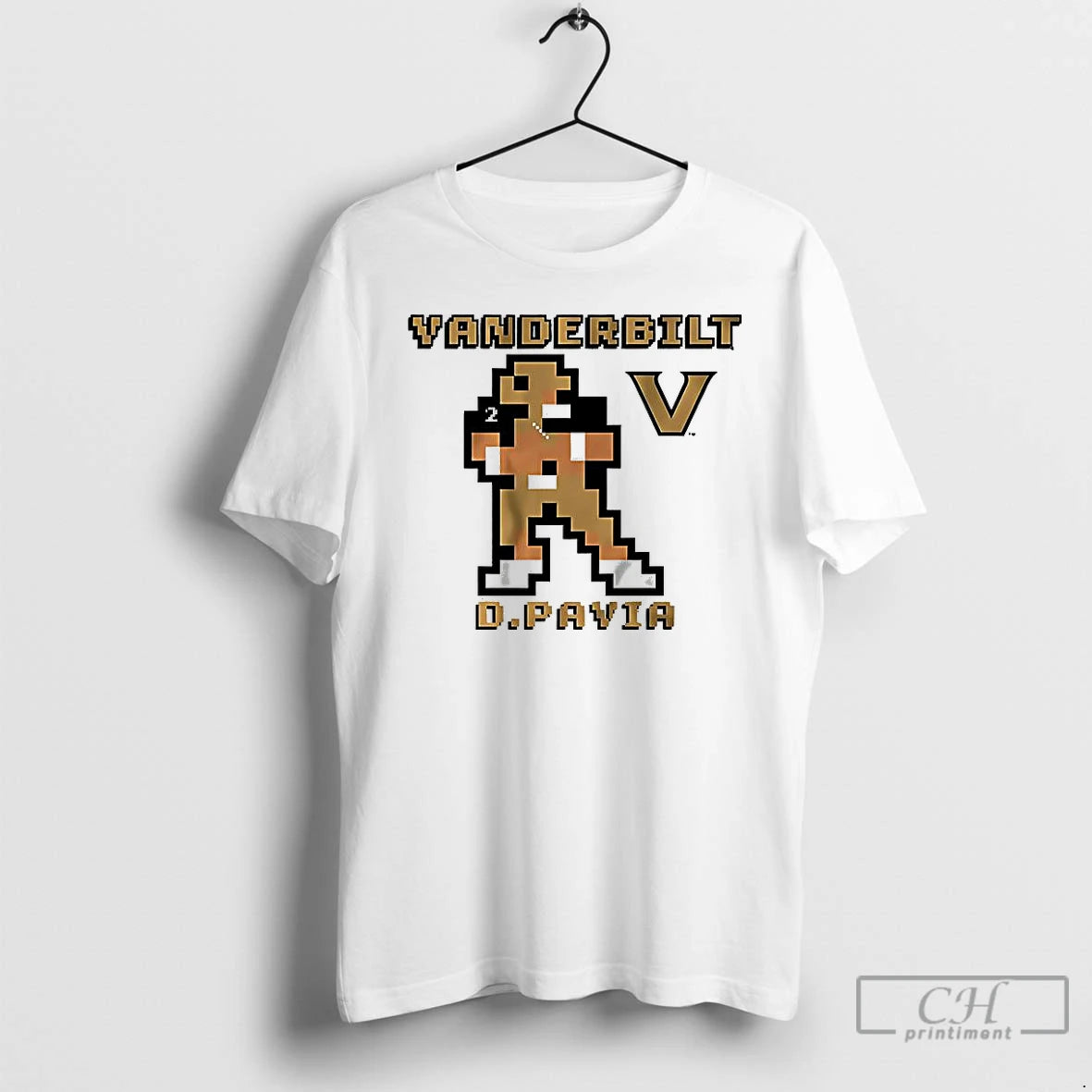Premium Diego Pavia Vanderbilt Commodores Football Retro Baller 8 Bit Style T Shirts