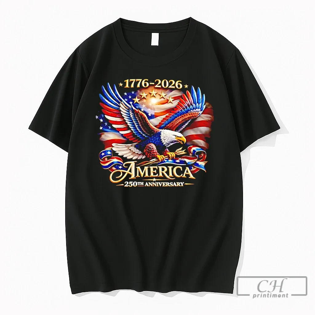 Premium Eagle American Flag 1776 2026 America 250th Anniversary Patriotic Flag Unisex