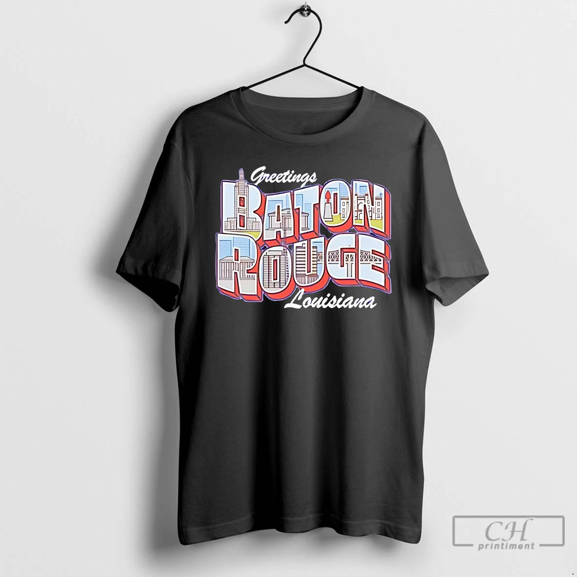Premium Greetings Baton Rouge Louisiana Skyline T Shirts