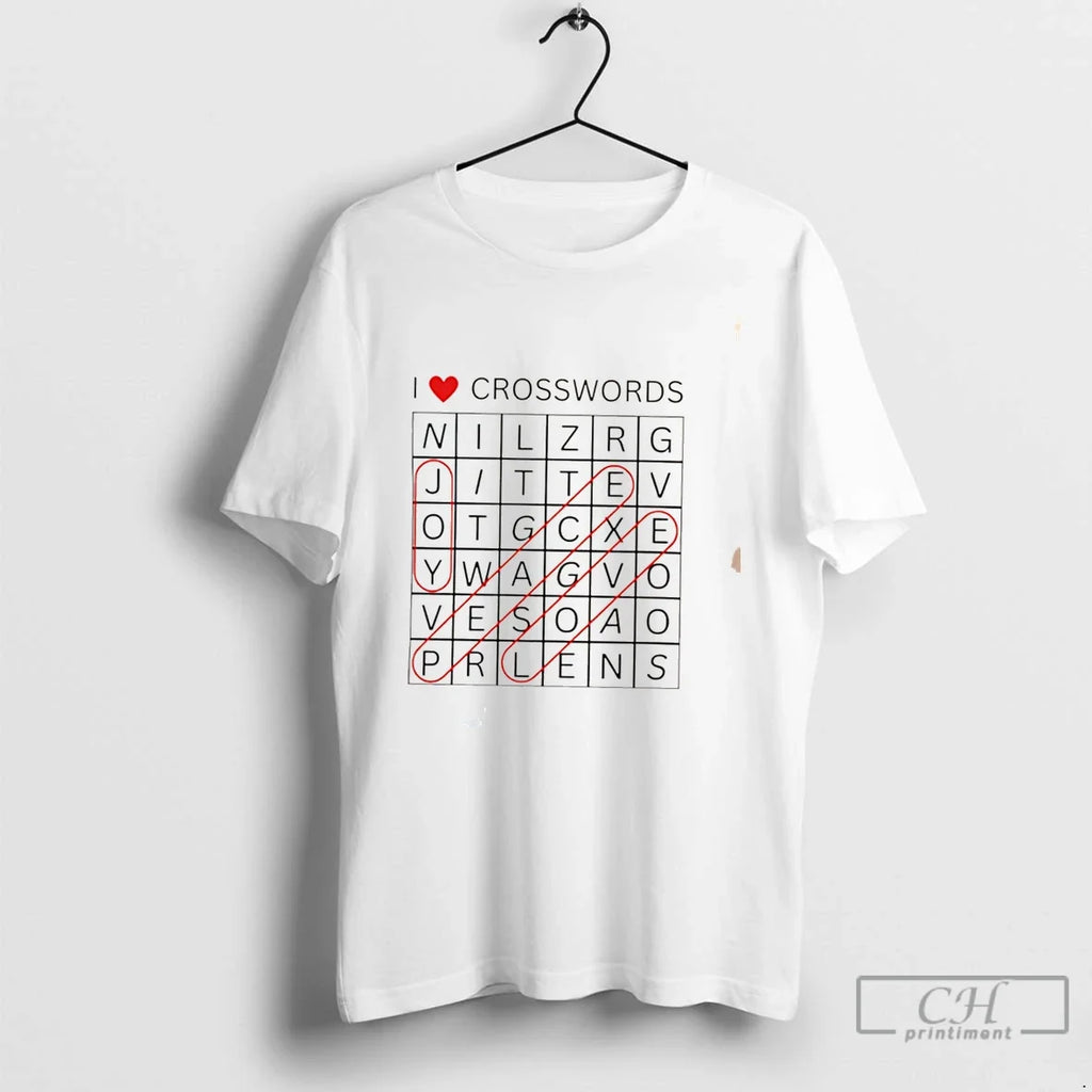 Premium I Love Crosswords Joy Peace Love Tee Unisex