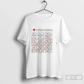 Premium I Love Crosswords Joy Peace Love Tee Unisex