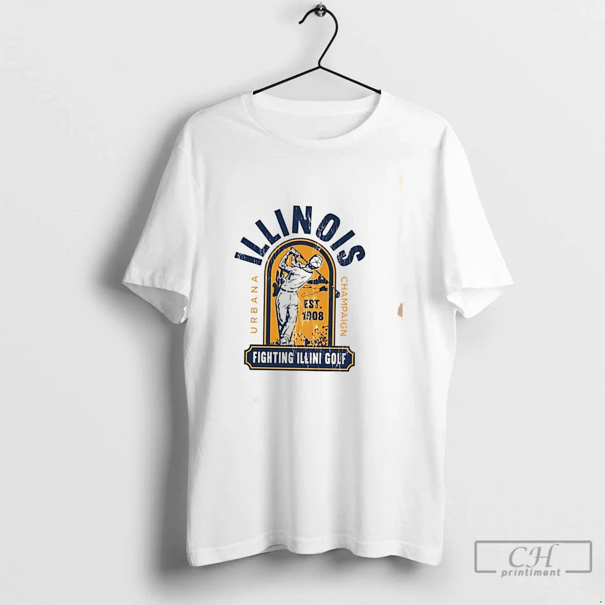 Premium Illinois Fighting Illini Golf Vintage Tee Unisex