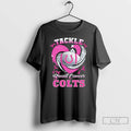 Premium Indianapolis Colts Breast Cancer Awareness Tackle Heart T Shirts