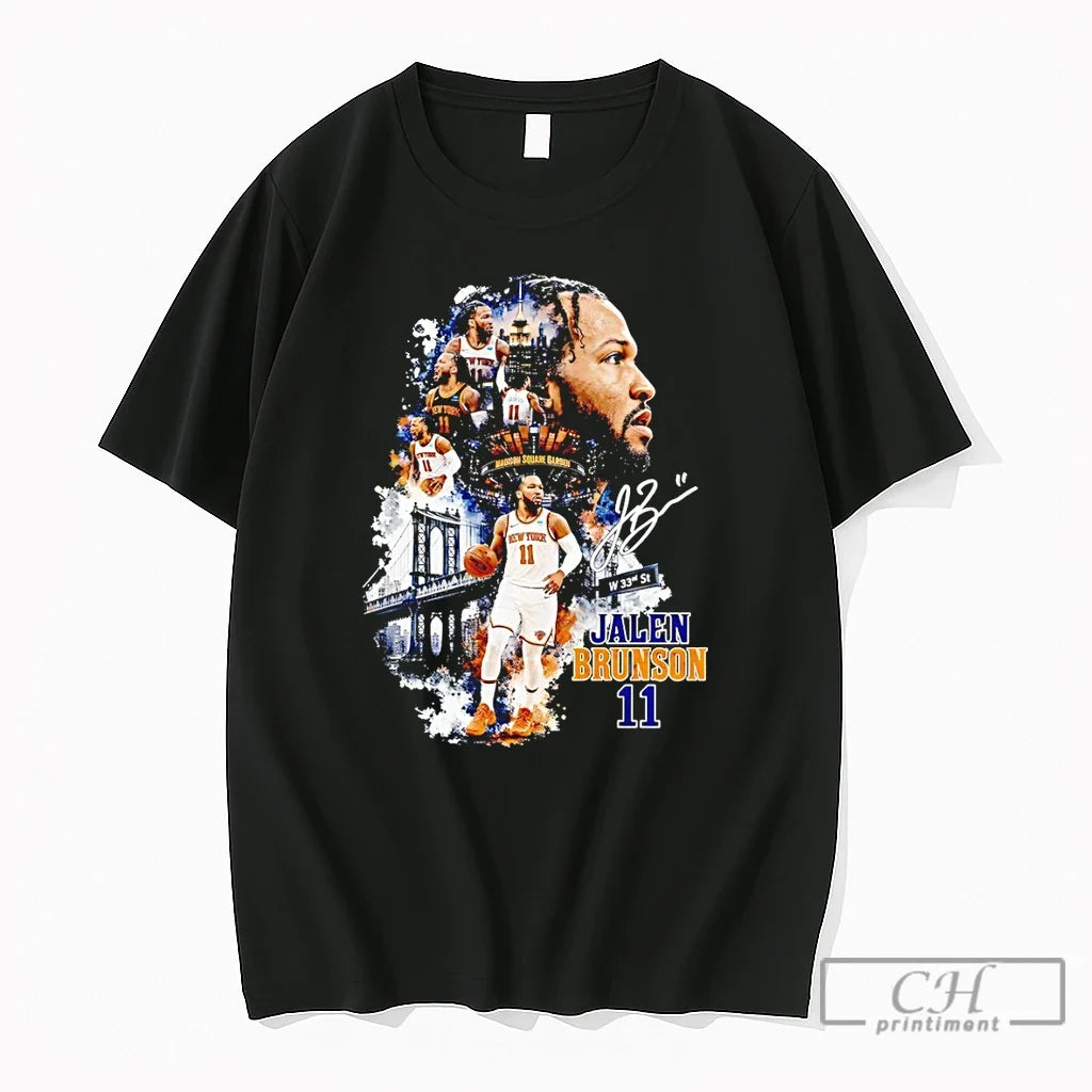 Premium Jalen Brunson Number 11 Knicks Basketball Star Graphic Signature Unisex