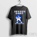 Premium Jaxson Dart Pixel Baller Quarterback New York Giants T Shirts