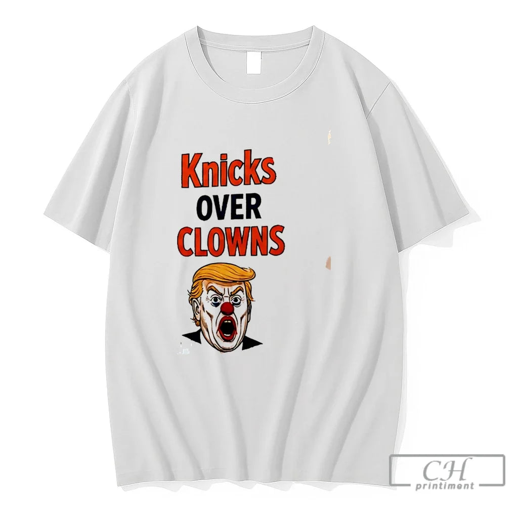 Premium Knicks Over Clowns Trump Funny Tee Unisex