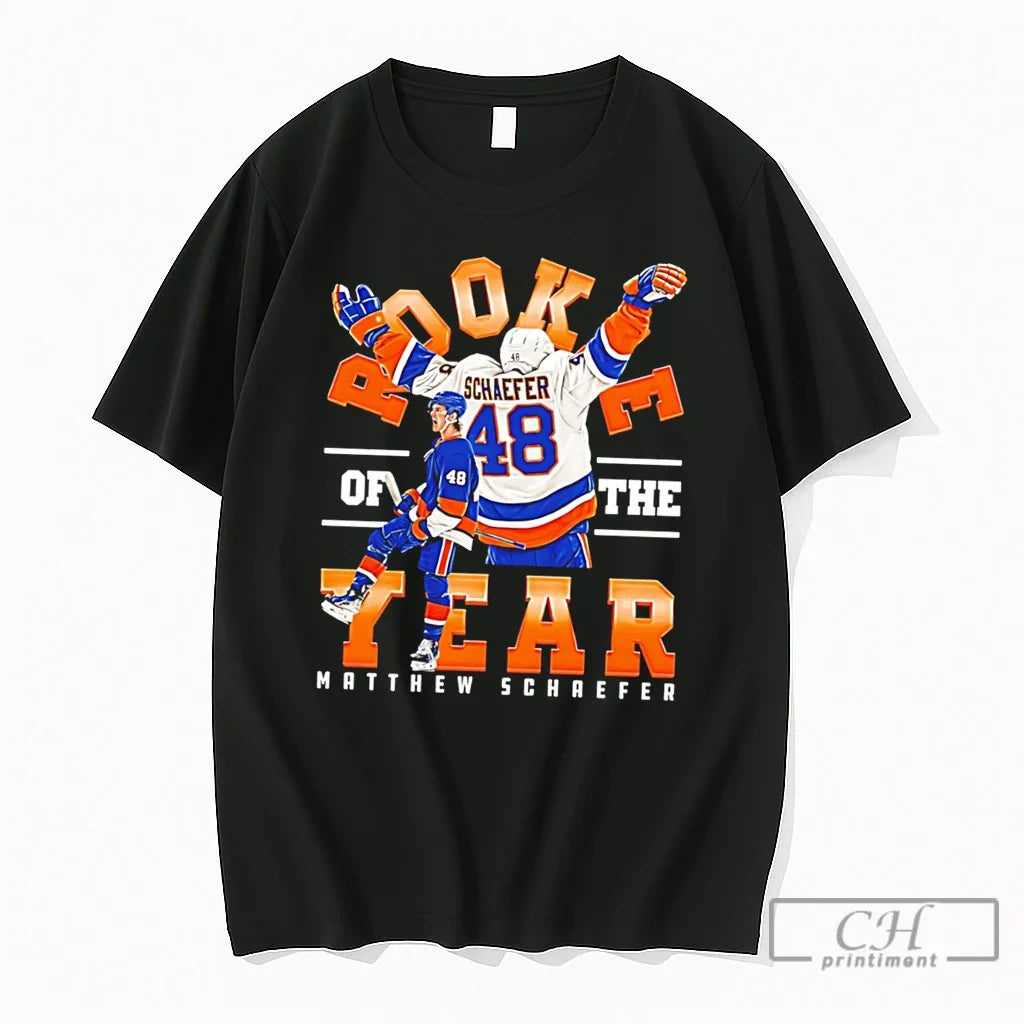 Premium Matthew Schaefer New York Hockey Rooke Of The Year 2026 Roty Tee T Shirts Unisex