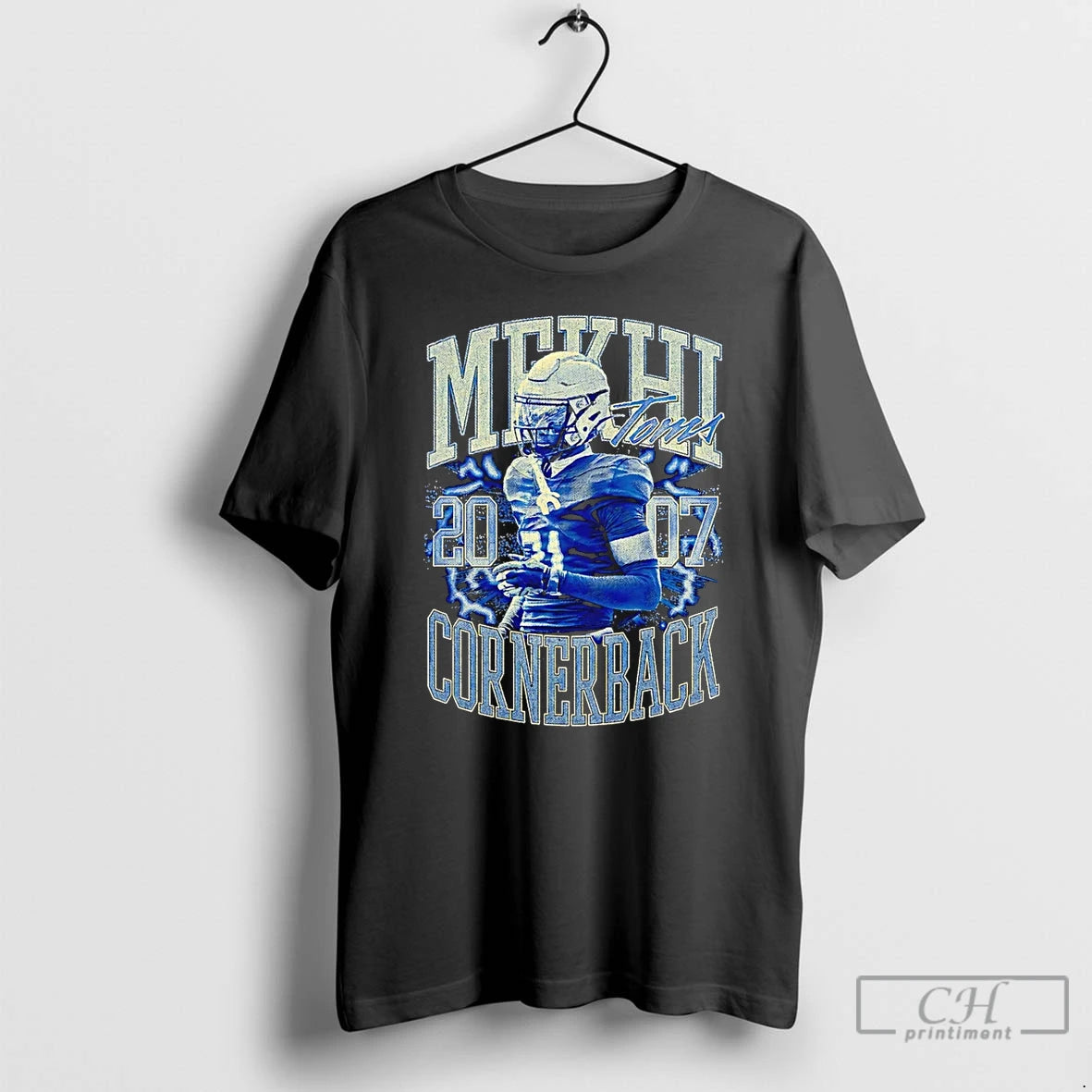 Premium Mekhi Toms Cornerback 2007 Vintage T Shirts