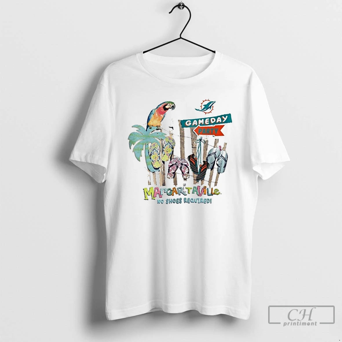 Premium Miami Dolphins Gameday Party Margaritaville No Shoes Required T Shirts