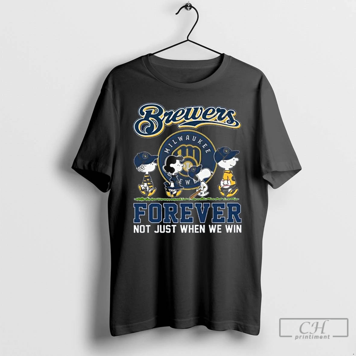 Premium Milwaukee Brewers Peanuts Forever Not Just When We Win T Shirts