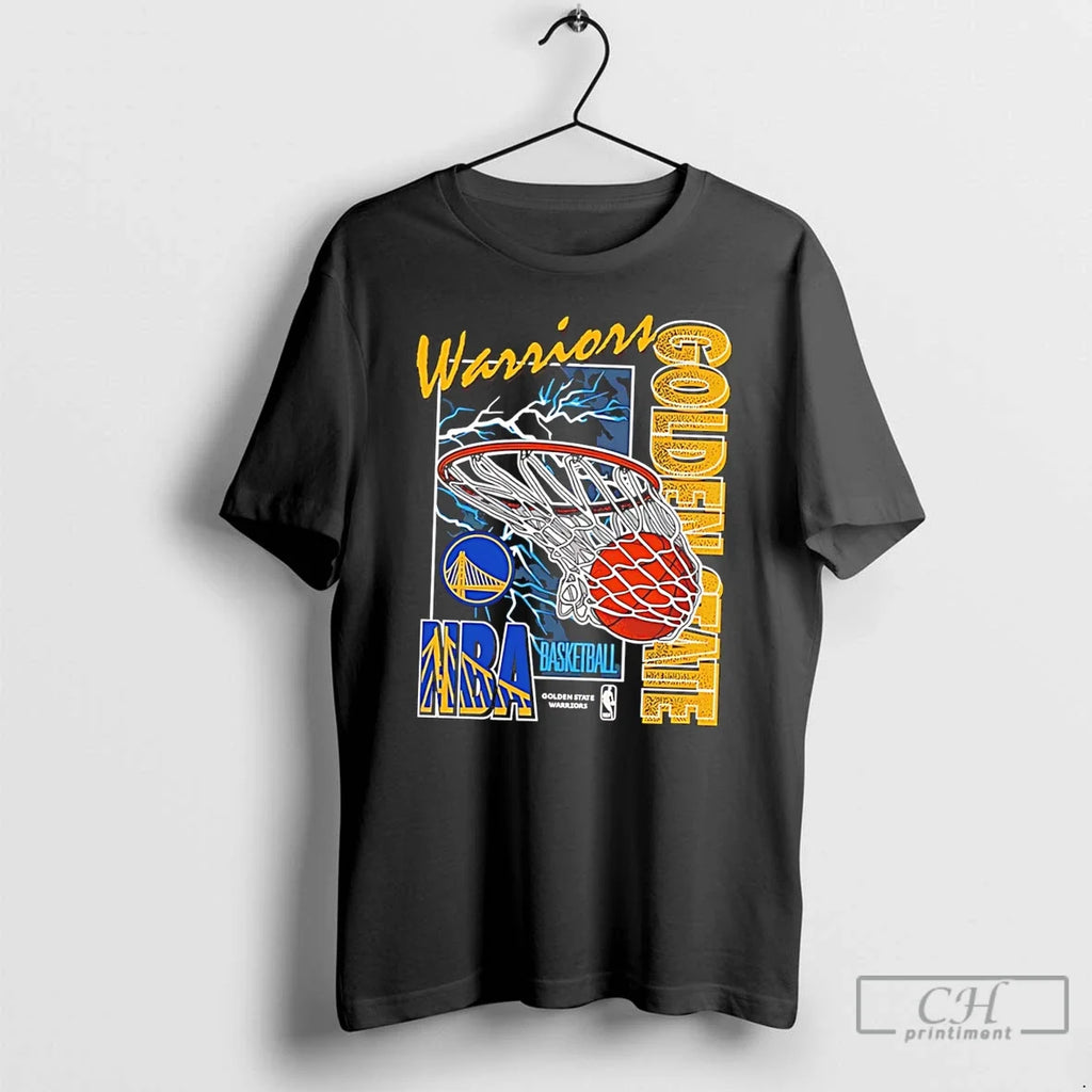 Premium Mitchell And Ness Golden State Warriors Basketball Graphic Tee Unisex