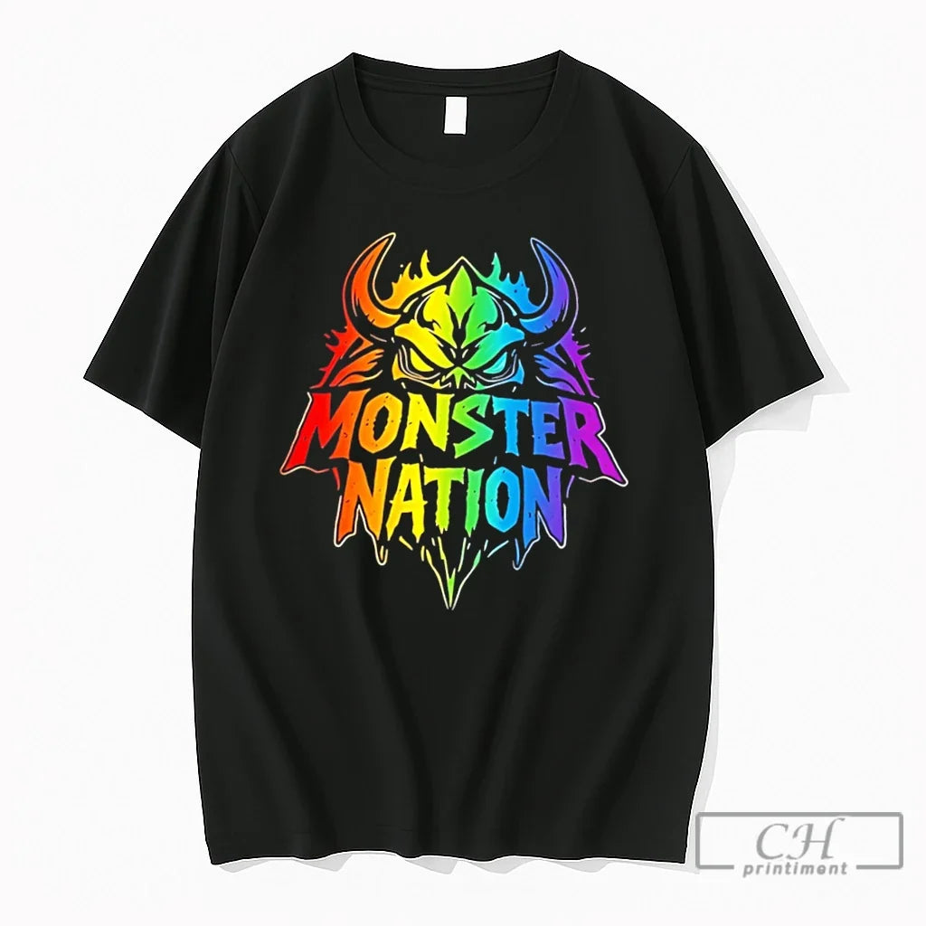 Premium Monster Nation Rainbow Skull Tee Unisex