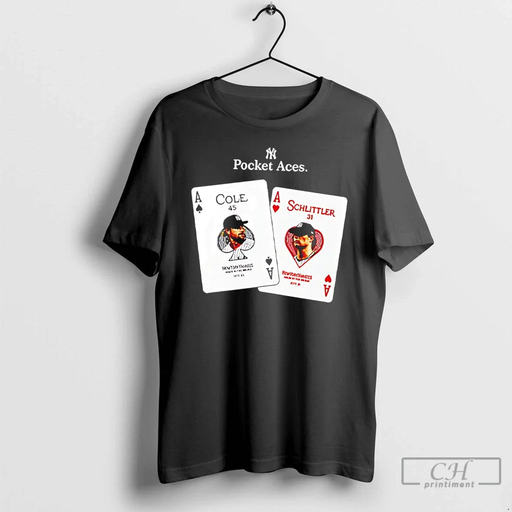 Premium New York Yankees Pocket Aces Gerrit Cole And Cam Schlittler Tee T Shirts Sweater Unisex