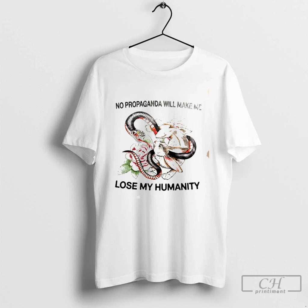 Premium No Propaganda Will Make Me Lose My Humanity Rabbit Vs Snake Tee T Shirts Unisex