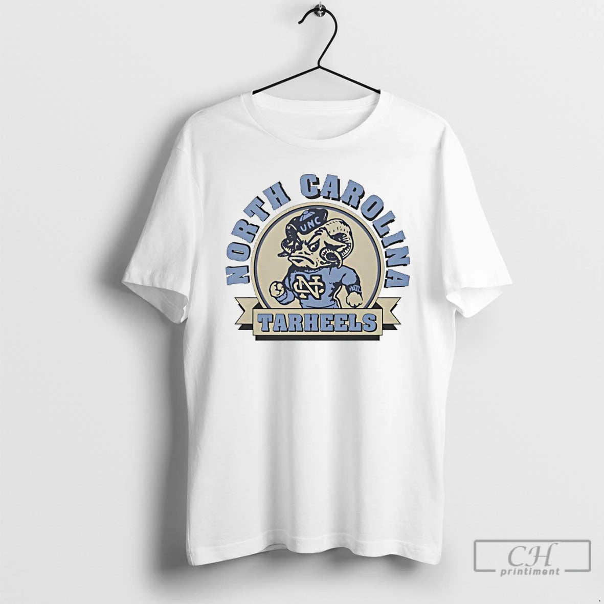 Premium North Carolina Tar Heels Football Mascot Logo T Shirts