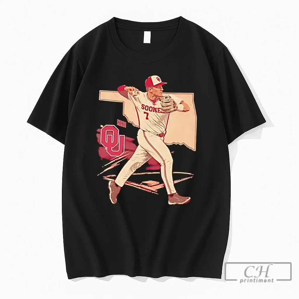 Premium Oklahoma Softball Jaxon Willits With Oklahoma Map Background Tee Unisex