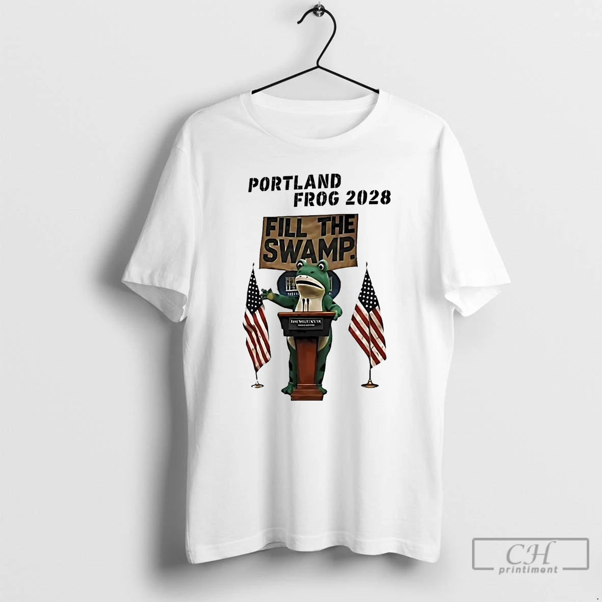Premium Portland Frog 2028 Fill The Swamp T Shirts