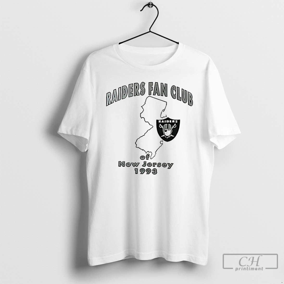 Premium Raiders Fan Club Of New Jersey 1993 Vintage Football Lovers T Shirts