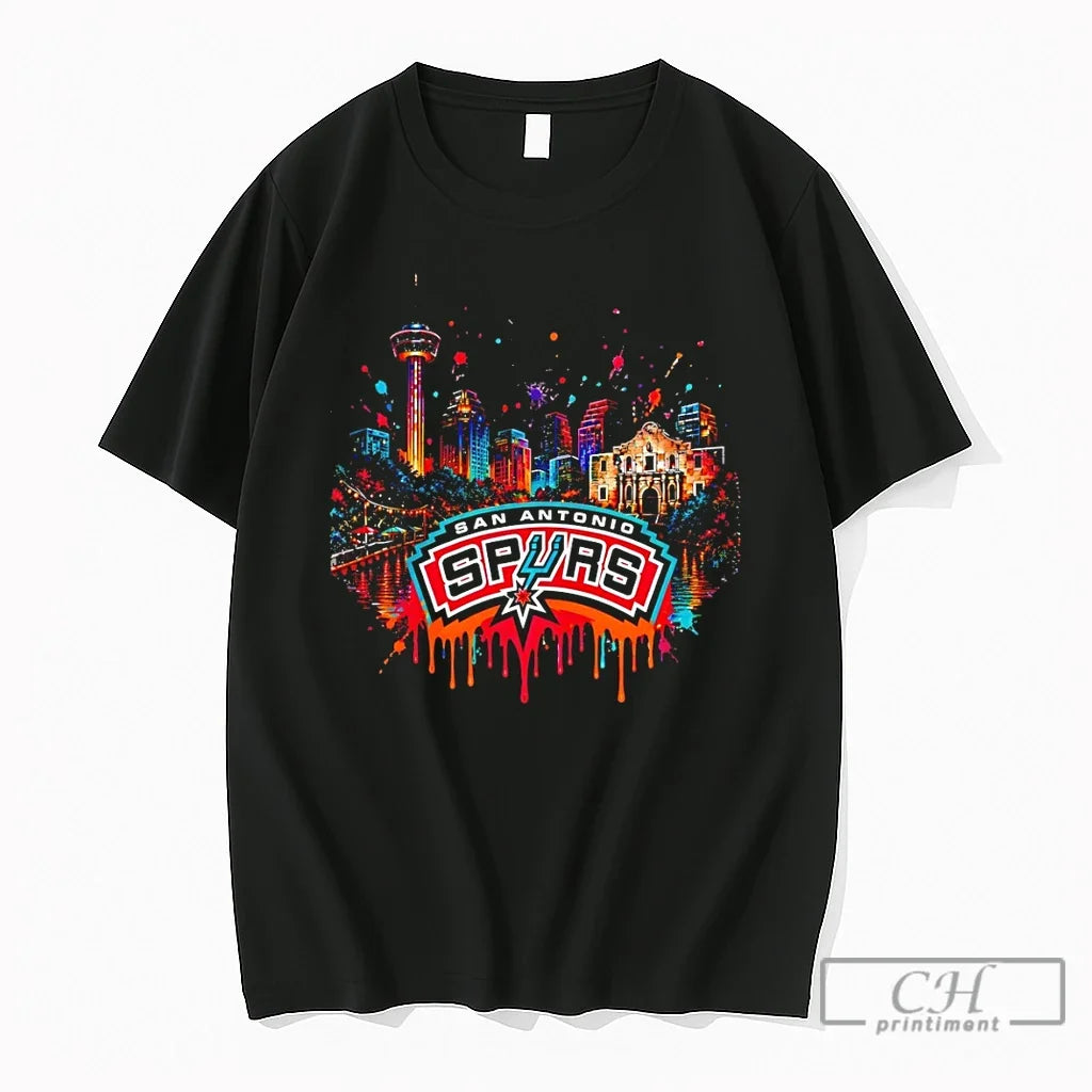 Premium San Antonio Spurs Skyline City Team Basketball Nba 2026 Graffiti Unisex