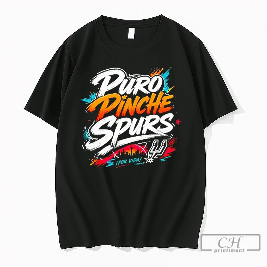 Premium San Antonio Basketball Apparel Puro Pinche Spurs Por Vida Sports Unisex