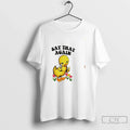 Premium Say That Again Cartoon Duck Holding Knife Tee Unisex