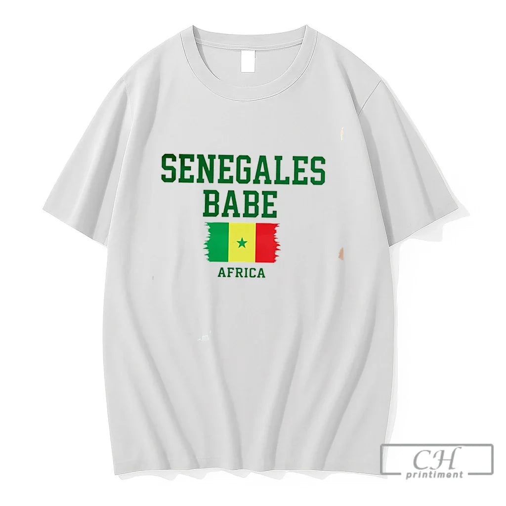Premium Senegalese Babe Africa Flag Heritage Tee Unisex