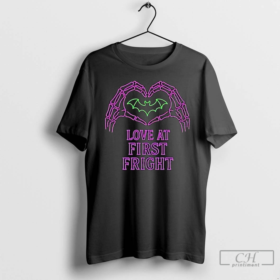 Premium Skeleton Hand X Bat Love At First Fright Long Sleve T Shirts