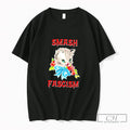 Premium Smash Fascism Cute Cat Illustration Vintage Tee Unisex