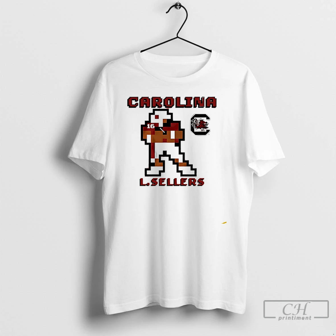 Premium South Carolina Gamecocks Football Lanorris Sellers Pixel T Shirts