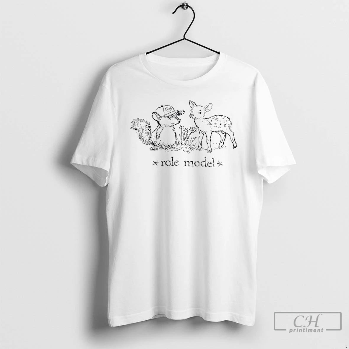 Premium Squirrel And Deer Role Model T Shirts