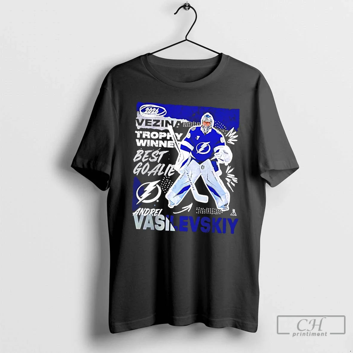 Premium Tampa Bay Lightning Andrei Vasilevskiy 2026 Vezina Trophy Winner Tee Unisex