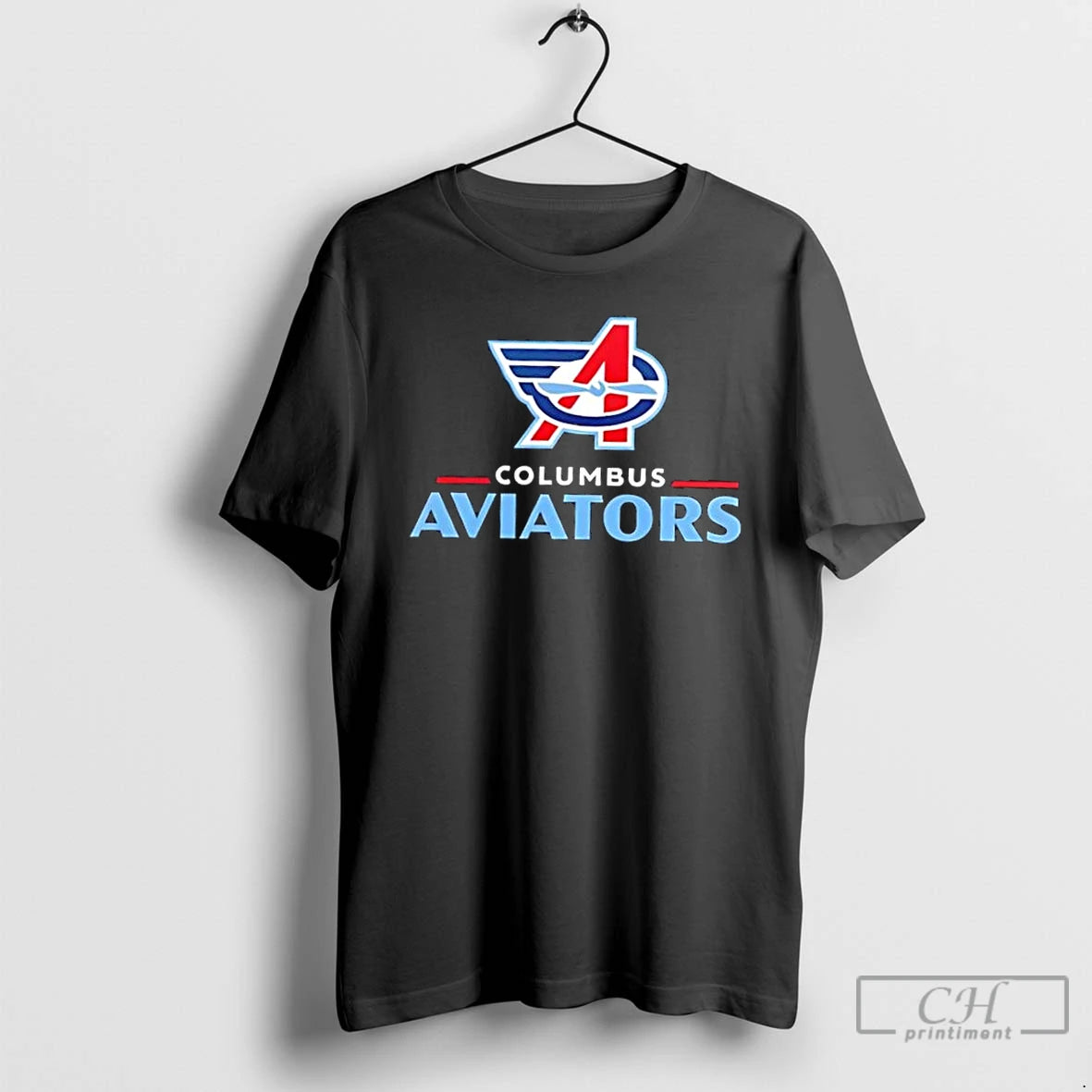 Premium Ufl United Football League Columbus Aviators Map 2 Sided T Shirts