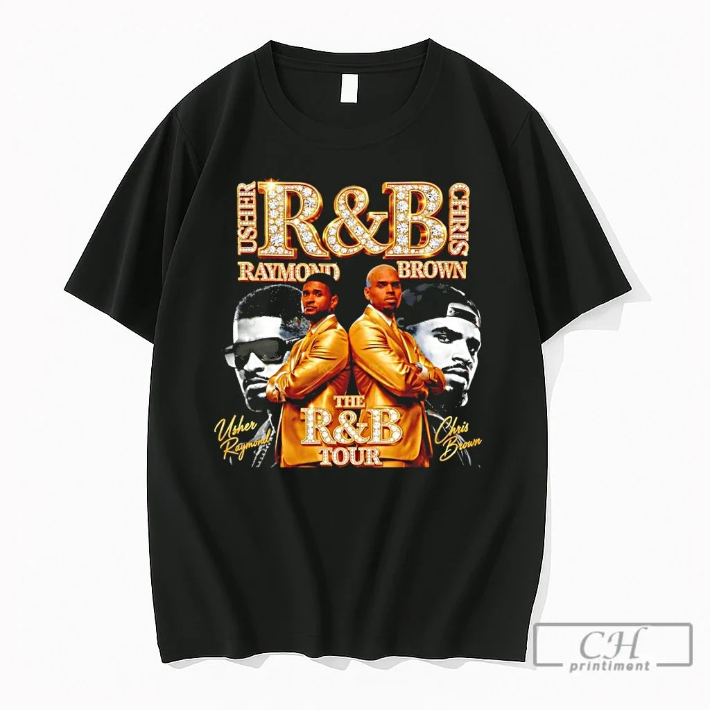 Premium Usher Raymond And Chris Brown Usher R B Tour 2026 Signatures T Shirts Sweater Unisex