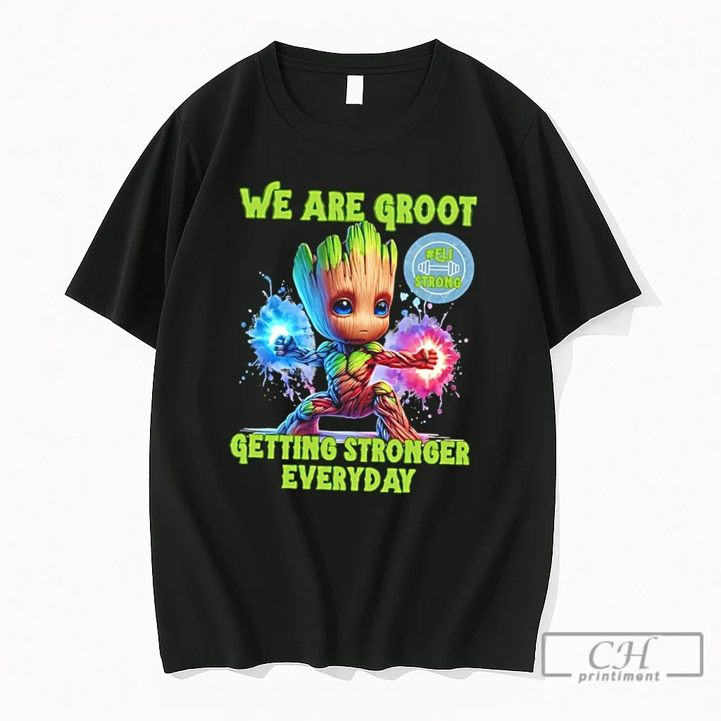 Premium We Are Groot From Guardians Of The Galaxy Getting Stronger Everyday Tee T Shirts Unisex
