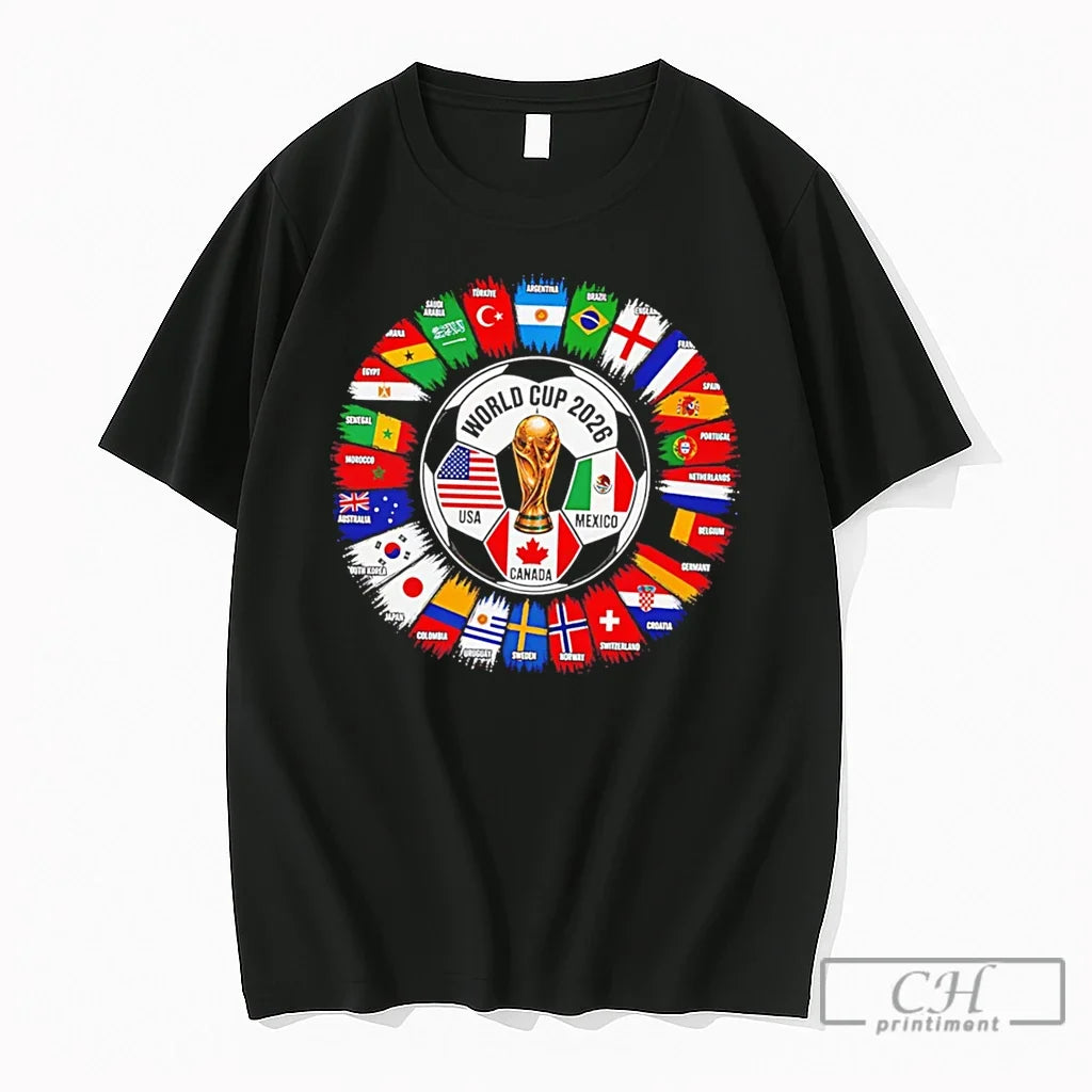 Premium World Cup 2026 Flags Tee Unisex